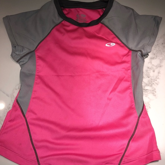 Euc pink/gray/green champion top and shorts - Picture 2 of 4